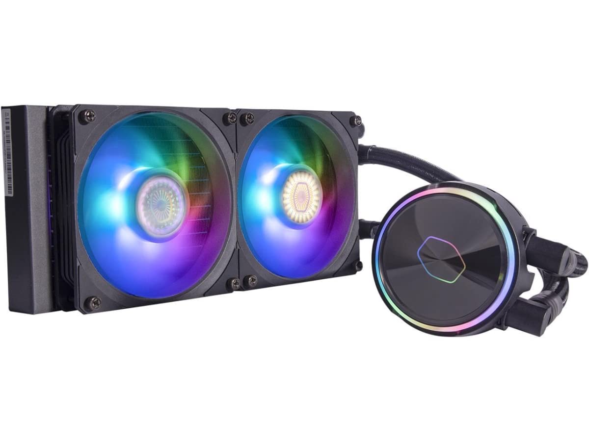 Cooler Master MasterLiquid PL240 FLUX CORE RGB Negro 240mm AIO Cooler AM4, AM5, LGA 1700/1200