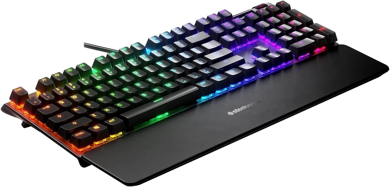 SteelSeries Apex 5 RGB USB Teclado Mecanico Blue Switch con Pantalla OLED