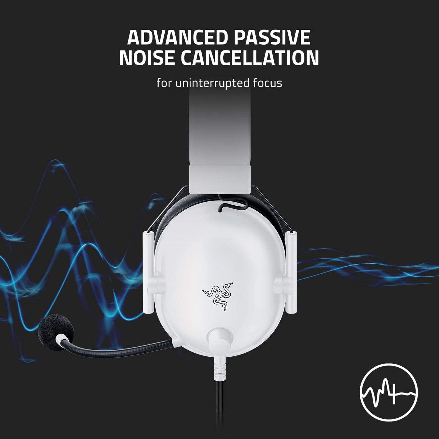 Razer Blackshark V2 X USB Cable 7.1 (PC, Playstation, Switch, Android, iOS) Blanco