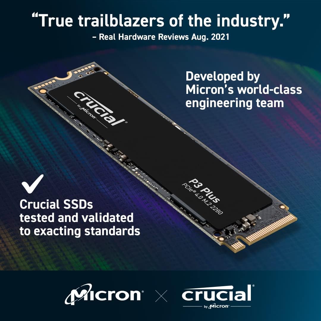 Crucial P3 PLUS Gen4 NVMe M.2 Internal Gaming SSD