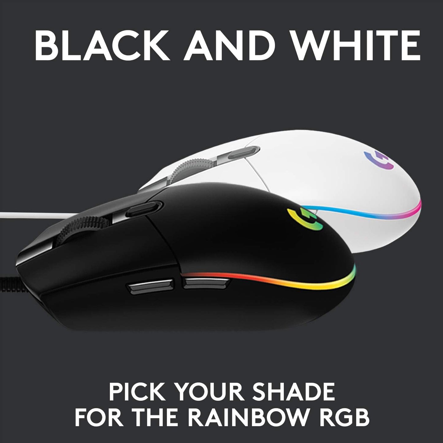 Logitech G203 Cable-USB 8,000 DPI RGB 6 Botones Reprogamables Negro