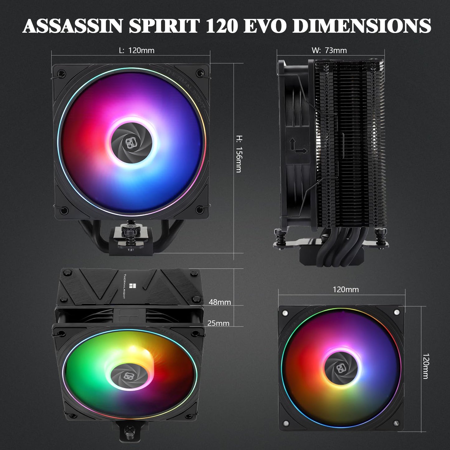 Thermalright Assasin Spirit 120 EVO ARGB Negro Air Cooler