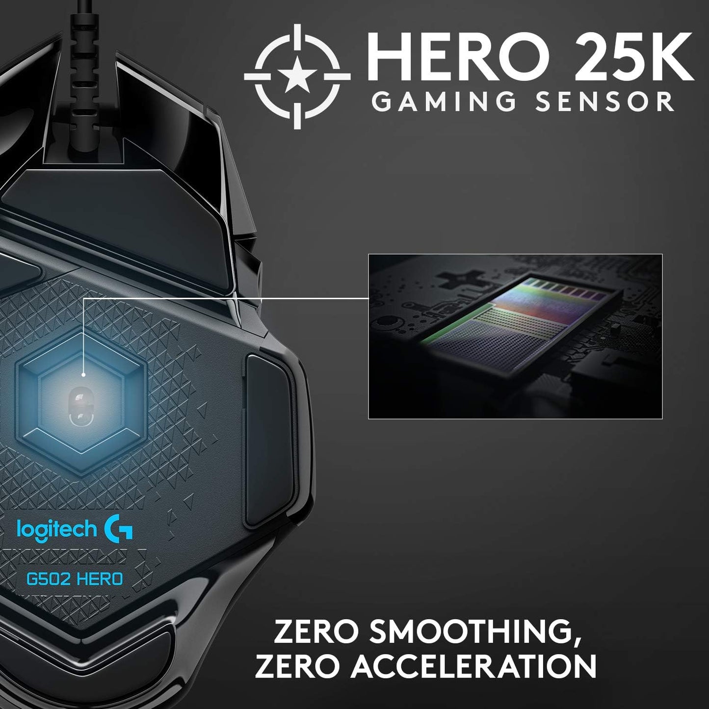 Logitech G502 Hero Alambrico USB 25,600 DPI RGB