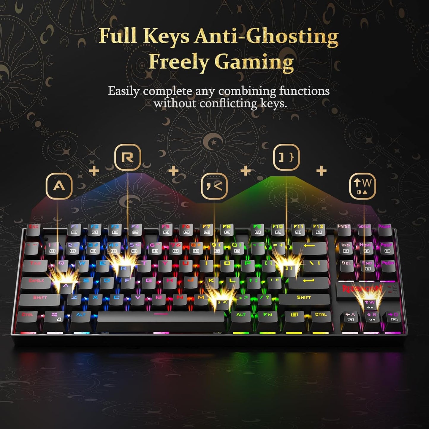 Redragon K552-KR RGB USB-Cable Teclado Mecanico 75% Red Switches