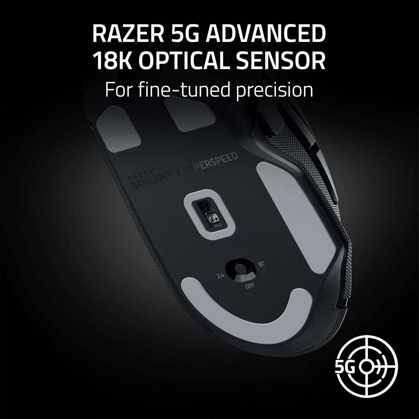 Razer Basilisk V3 Hyperspeed Inalambrico 18K DPI Negro Gaming Mouse