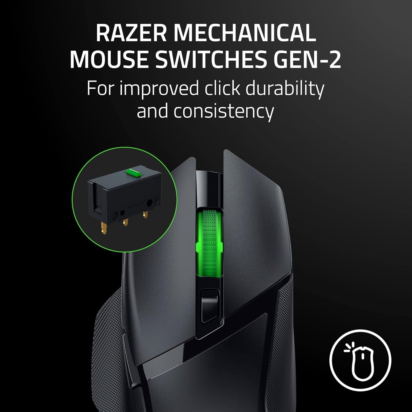 Razer Basilisk V3 Hyperspeed Inalambrico 18K DPI Negro Gaming Mouse