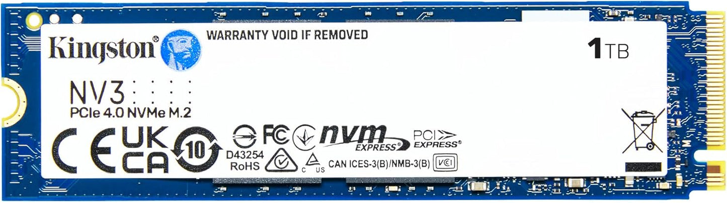 Kingston NV3 1TB M.2 2280 NVMe Internal SSD | PCIe 4.0 Gen 4x4