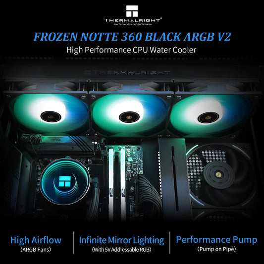Thermalright Frozen Notte 360mm ARGB Negro AM4, AM5, LGA 1700/1200