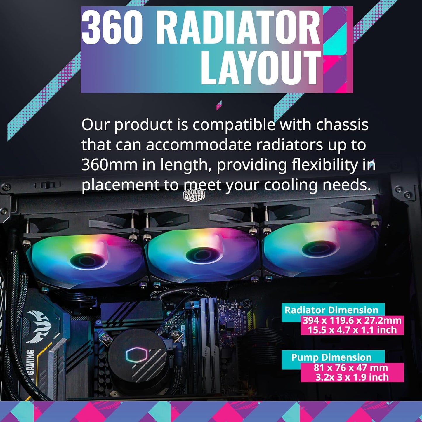 Cooler Master MasterLiquid 360L RGB Core 360mm AM4, AM5, LGA 1700/1200