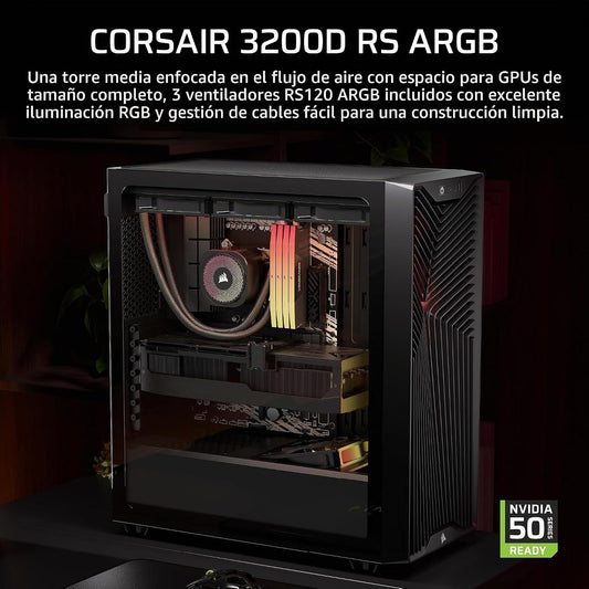 CORSAIR 3200D AIRFLOW RGB BLACK MID-TOWER ATX CASE