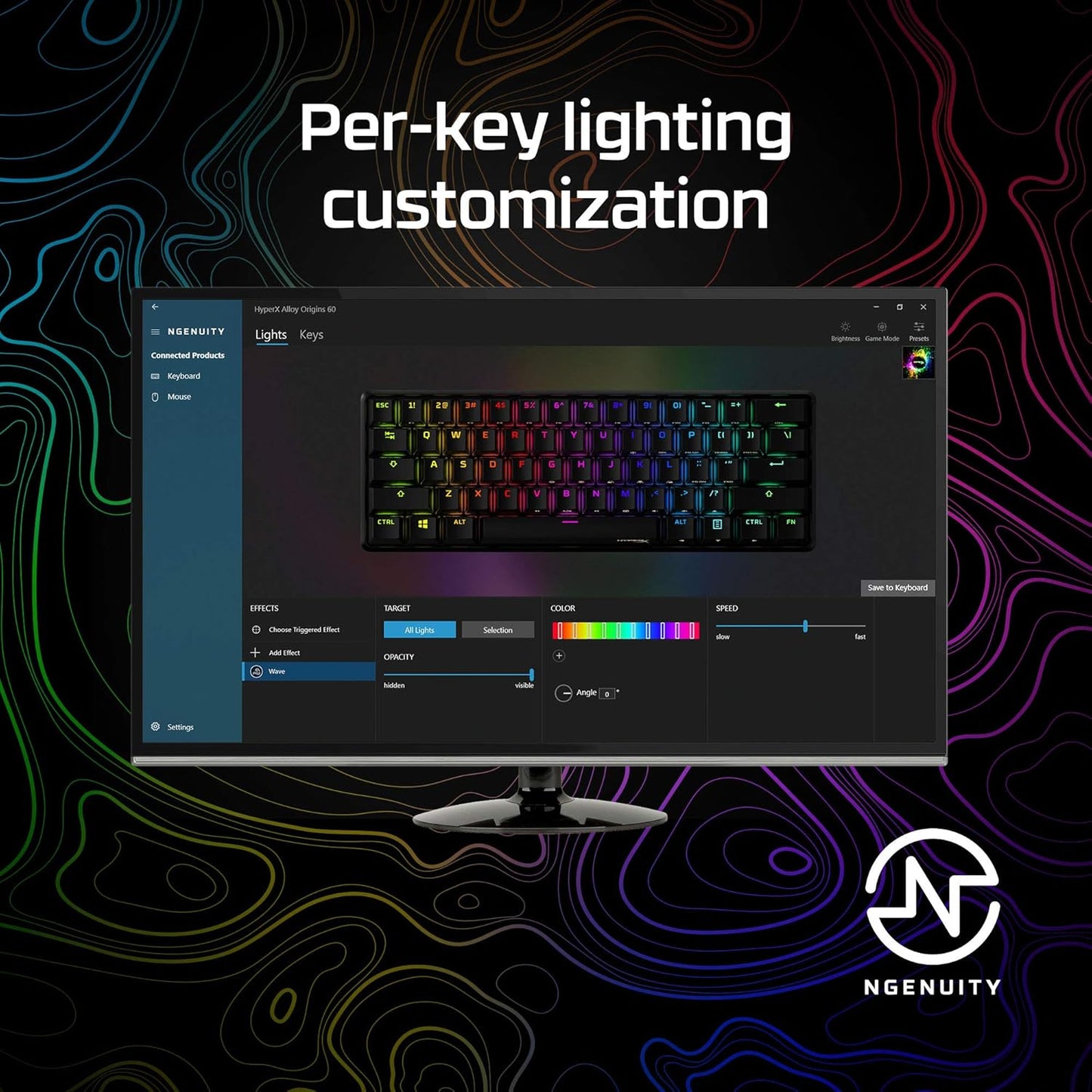 HyperX Alloy Origins 60 RGB USB-Cable Teclado Mecanico 60%