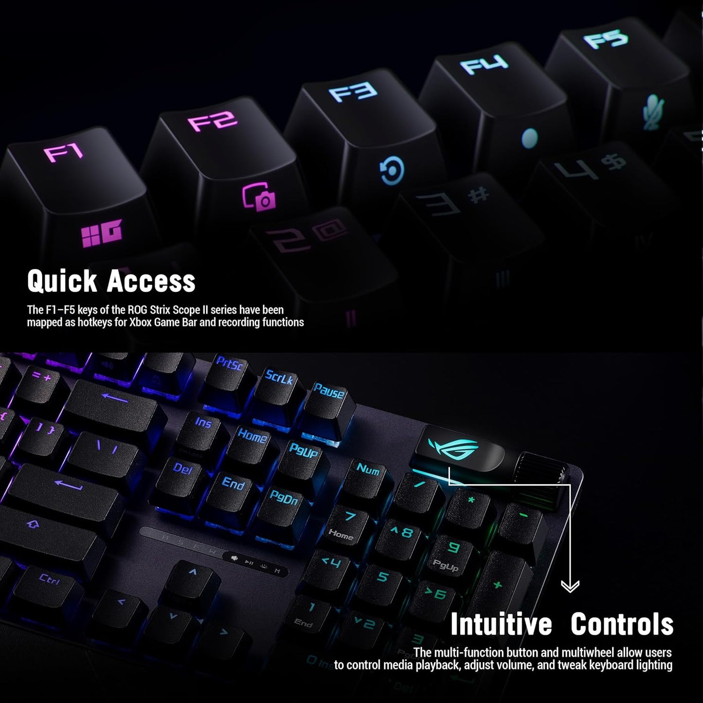 ASUS ROG Strix Scope II X USB-Cable Lineal Switches ROG NX Snow V2 Intercambiables