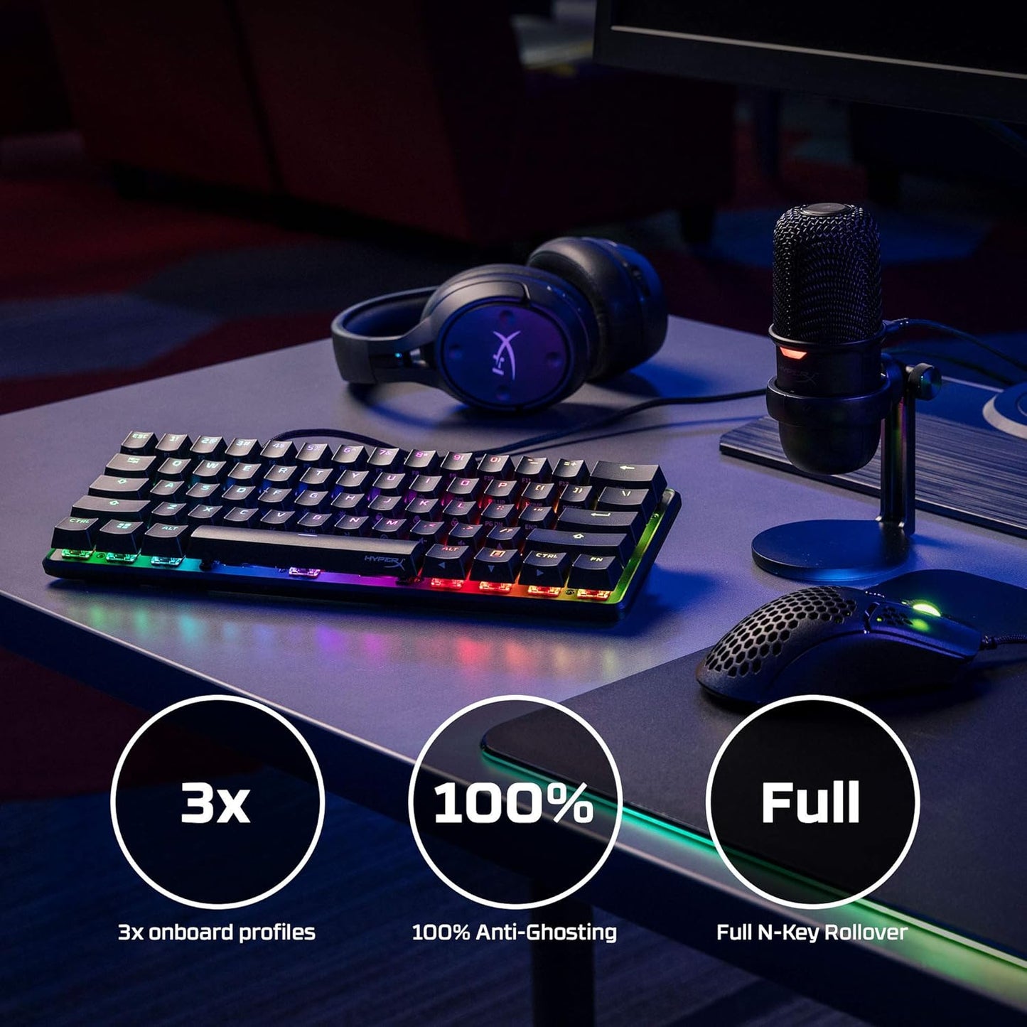 HyperX Alloy Origins 60 RGB USB-Cable Teclado Mecanico 60%