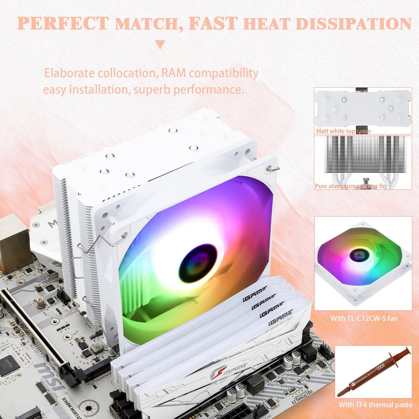 Thermalright Assasin 120 ARGB Blanco Air Cooler
