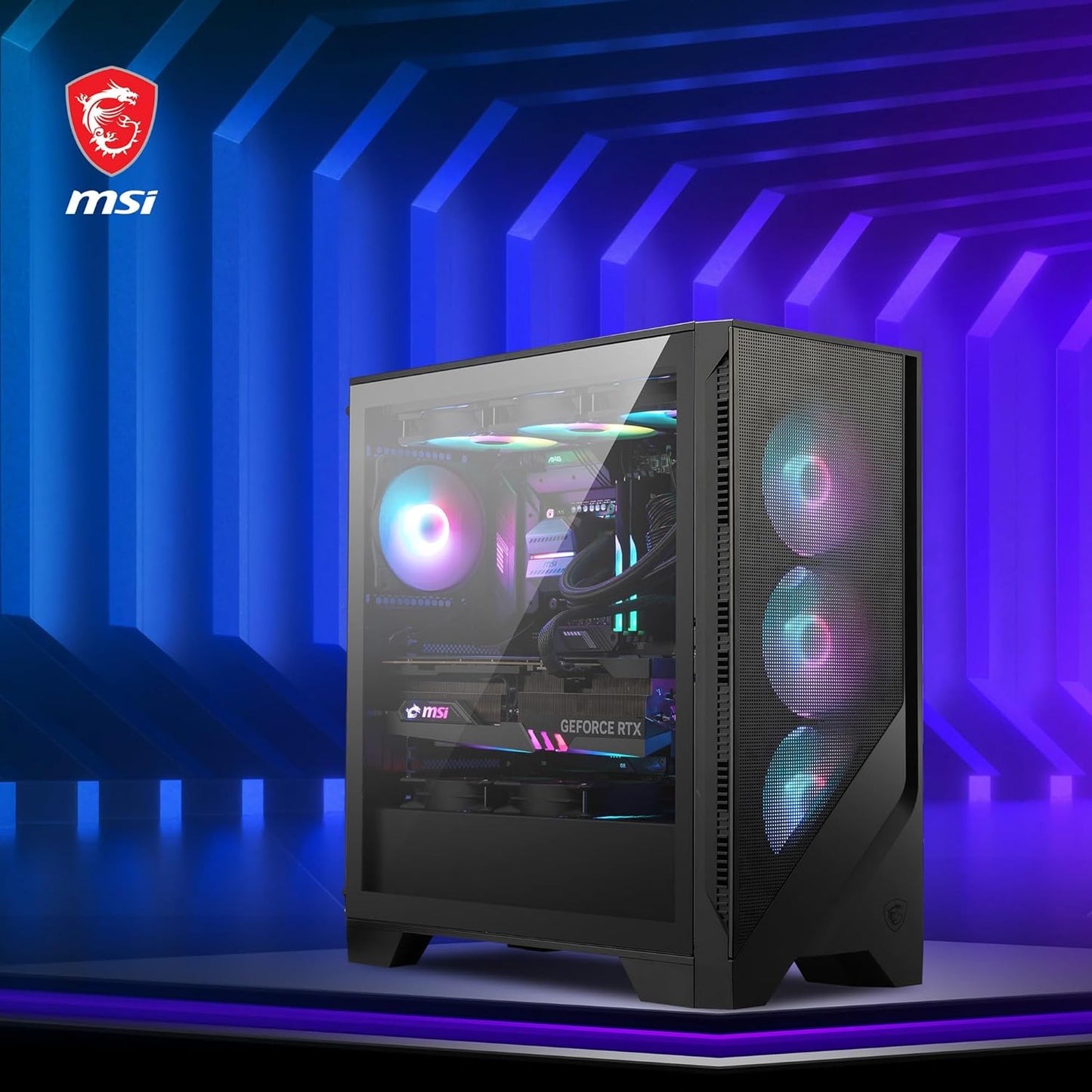 MSI MAG Forge 321R Mid-Tower PC Gaming Case ATX