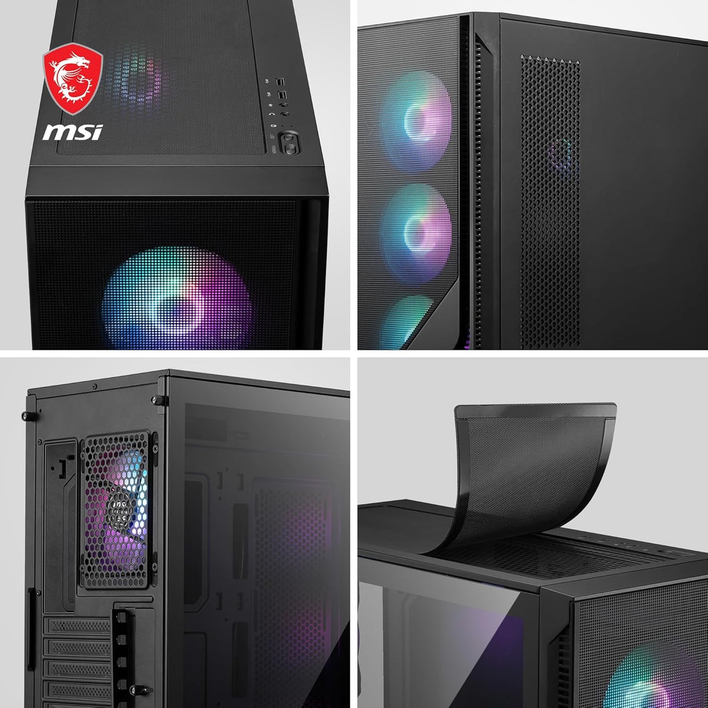 MSI MAG Forge 321R Mid-Tower PC Gaming Case ATX