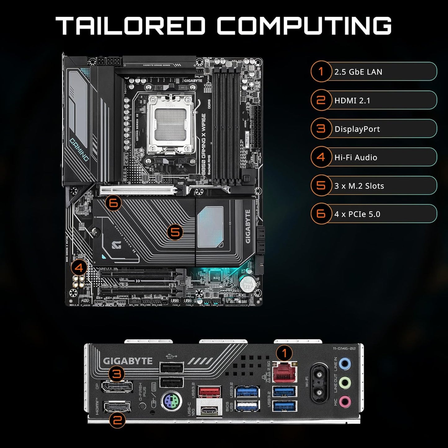 Gigabyte B850 Gaming X AM5 DDR5 ATX WiFi 6E