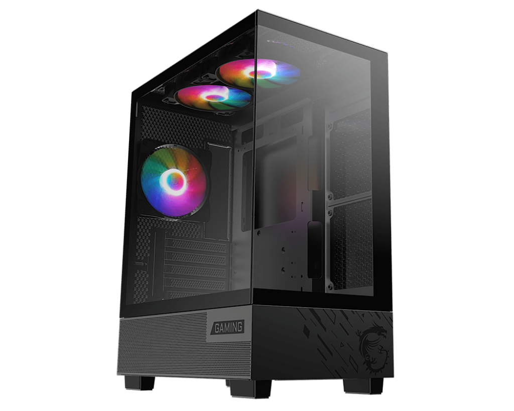 MSI MAG PANO 110A Black Mini-Tower Gaming Case Micro-ATX