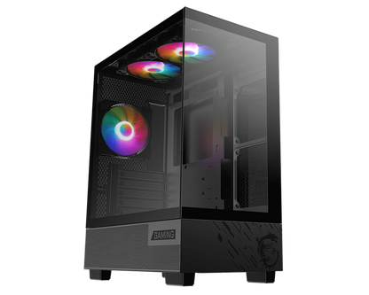 MSI MAG PANO 110A Black Mini-Tower Gaming Case Micro-ATX