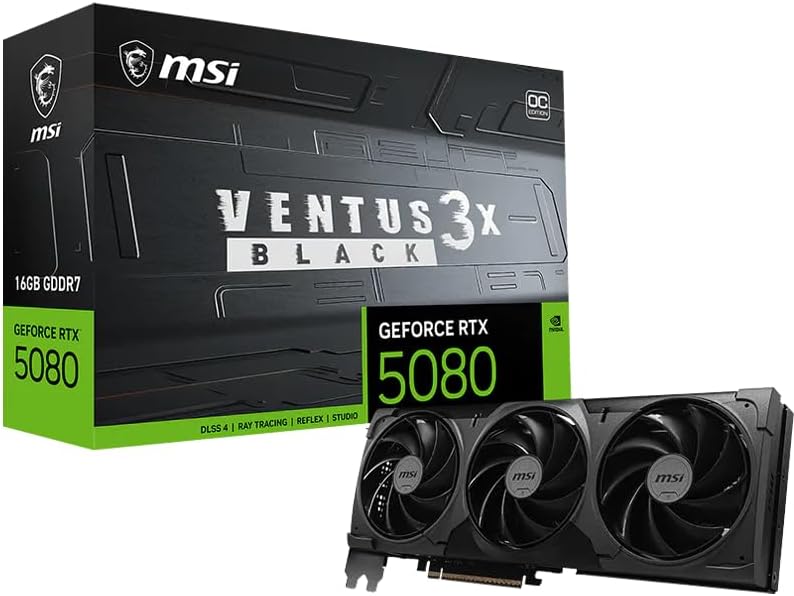 MSI RTX 5080 Ventus 3X Black OC 16GB