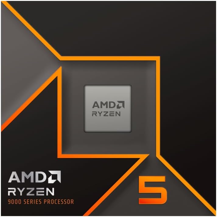 AMD Ryzen™ 5 9600X 6-Core 3.9 GHz (MAX Turbo 5.4 GHz), 12-Thread Socket AM5