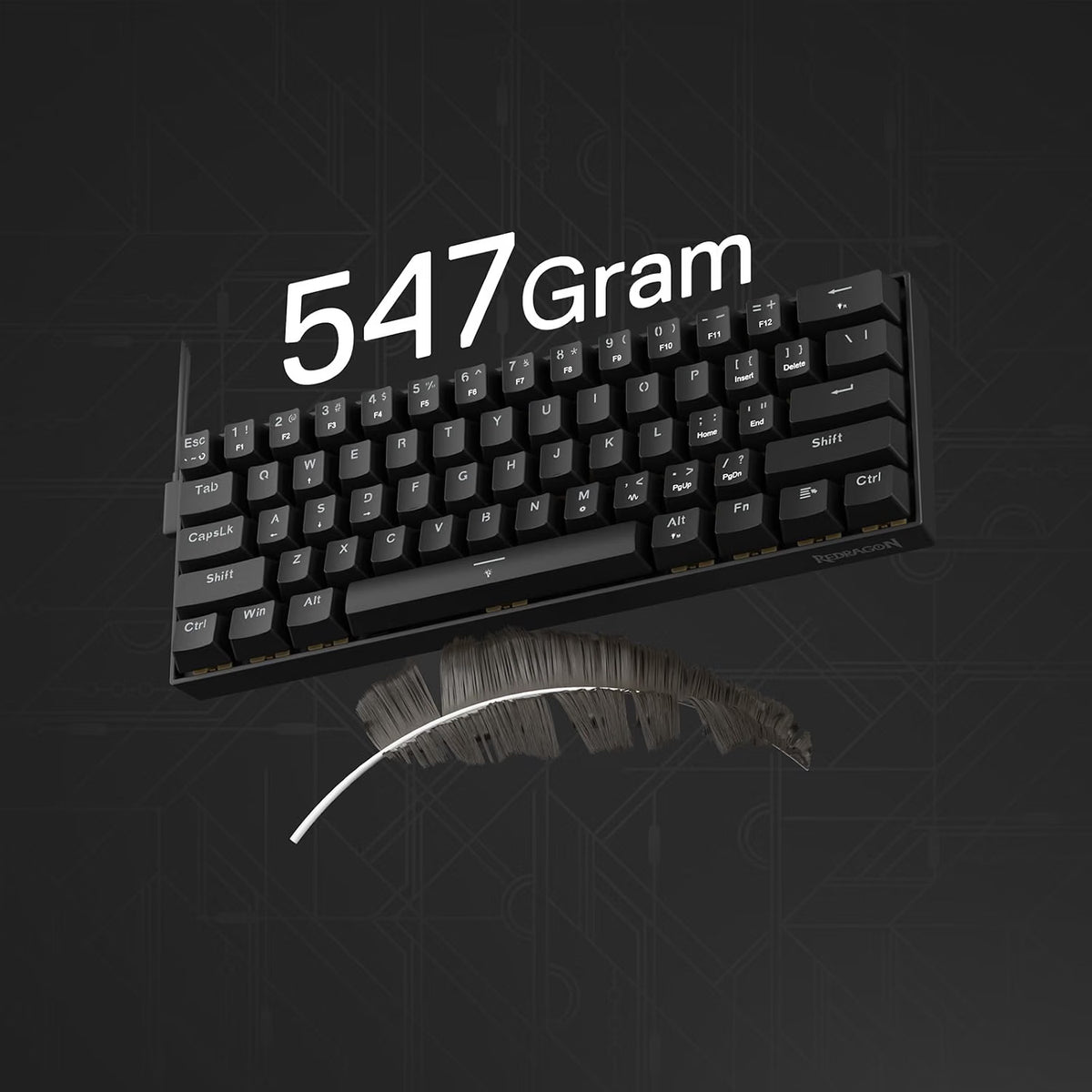 Redragon K617 HE RGB USB-Cable Teclado Mecanico 60%