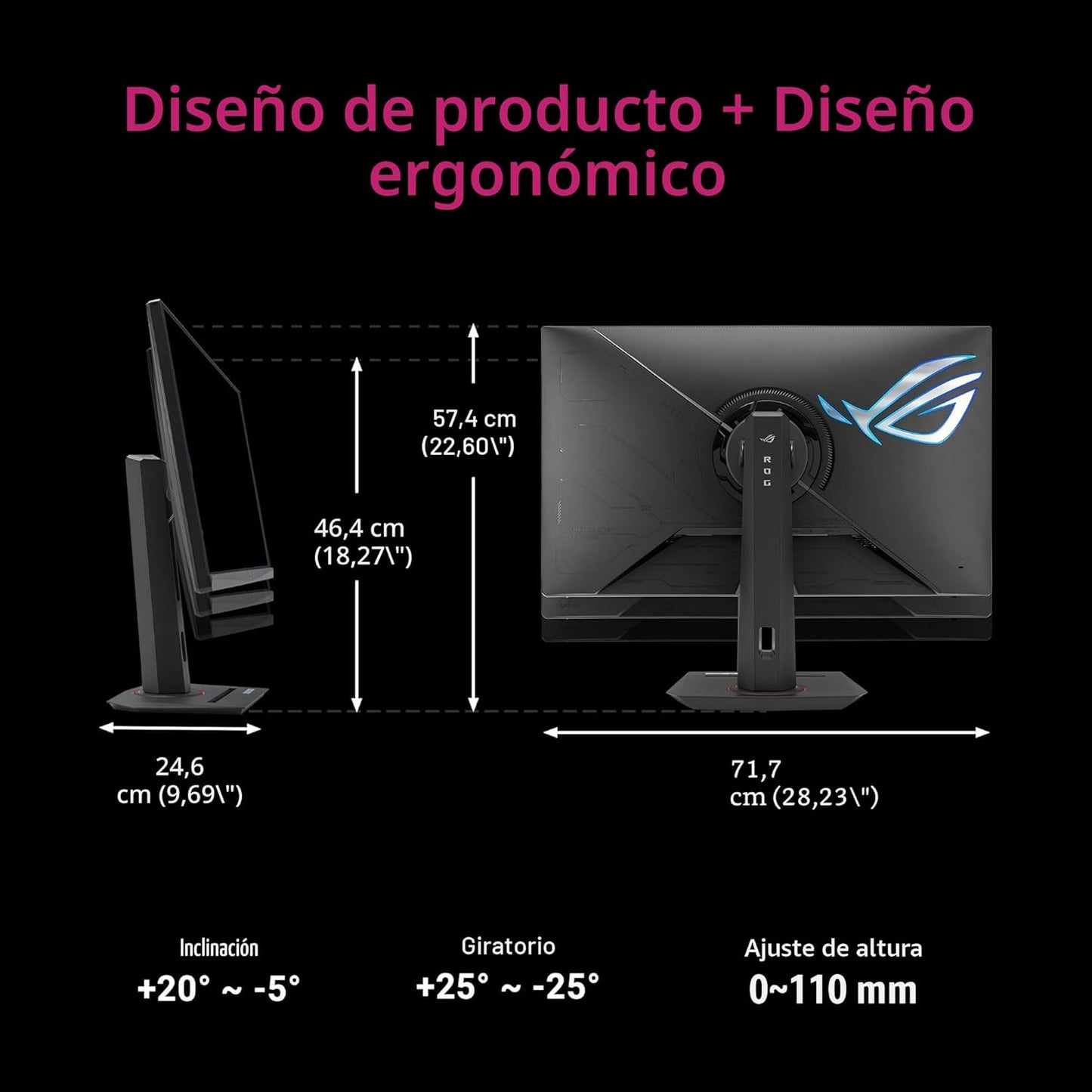 ASUS ROG Strix 32'' 4K 2160P HDR Monitor (XG32UCG) 4K 160Hz/FHD 320Hz 0.3ms IPS HDMI 2.1