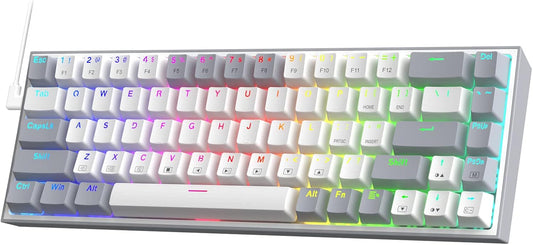 Redragon K631 Gery RGB USB-Cable Teclado Mecanico 65% Red Switches Intercambiable