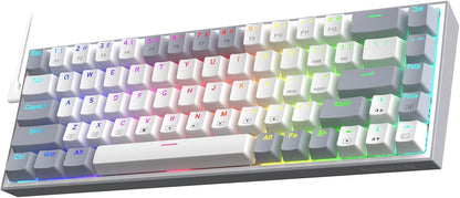 Redragon K631 Gery RGB USB-Cable Teclado Mecanico 65% Red Switches Intercambiable
