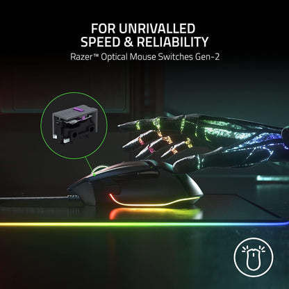 Razer Basilisk V3 Alambrico 26K DPI Negro RGB Gaming Mouse