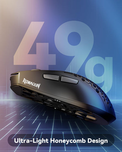 Redragon M725 Honeycomb Shell Inalambrico Gaming Mouse 49g 10000 DPI