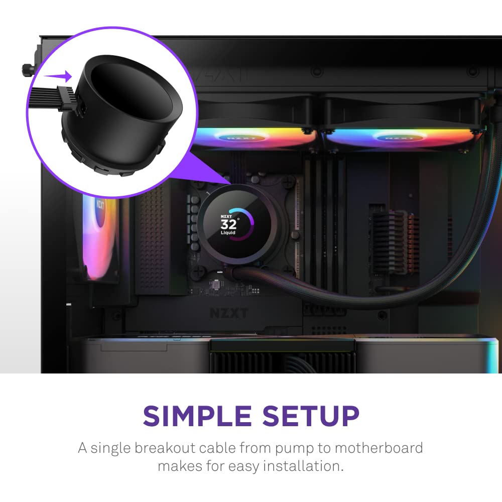 NZXT Kraken 240 RGB 240mm AIO Con Pantalla AM4, AM5, LGA 1700/1200