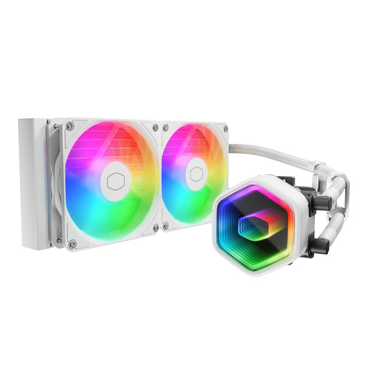 Cooler Master 240 Core II RGB Blanco 240mm AIO Cooler AM4, AM5, LGA 1700/1200