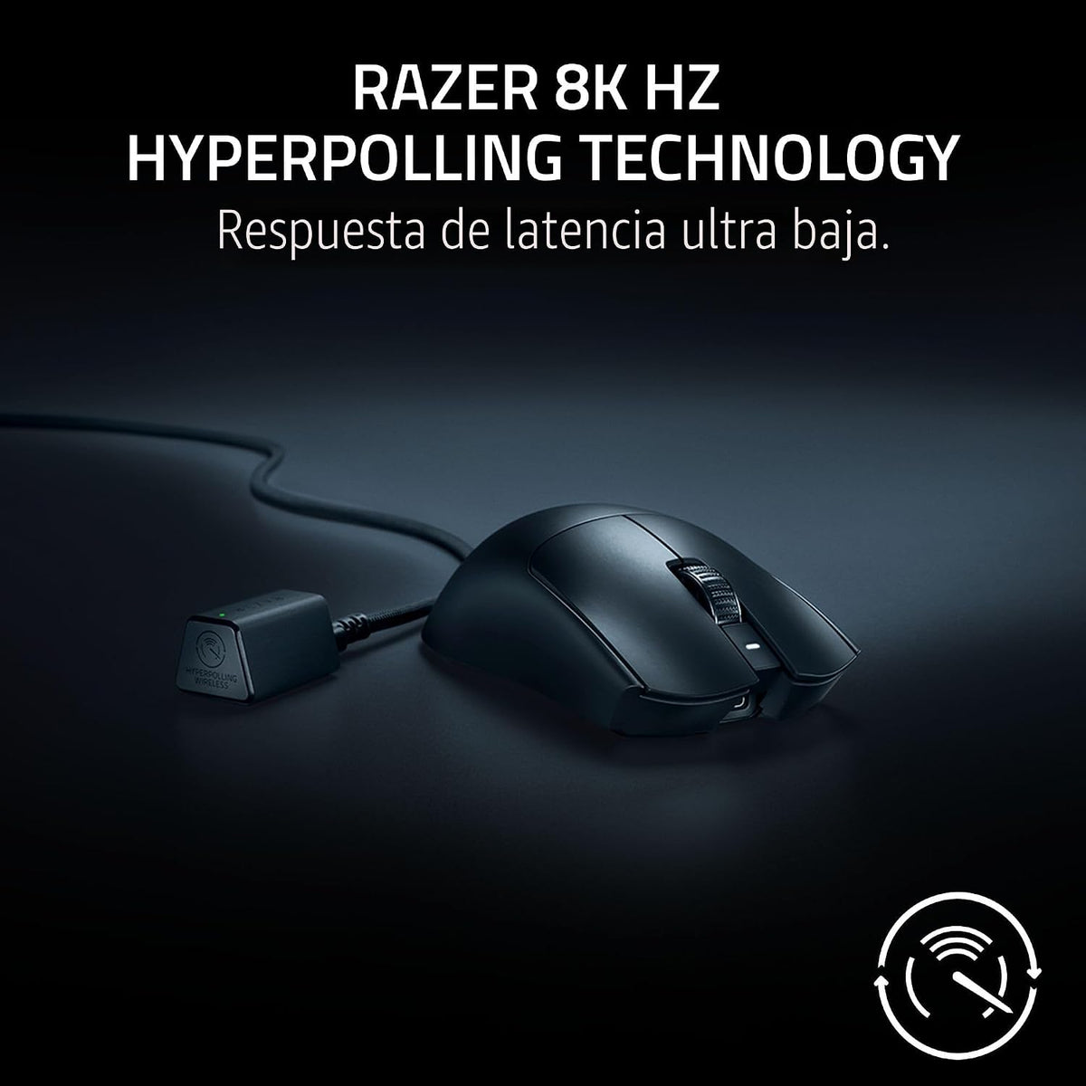 Razer Viper V3 Pro Hyperspeed/Hyperpolling 8K 54g Inalambrico 35K DPI Negro Gaming Mouse
