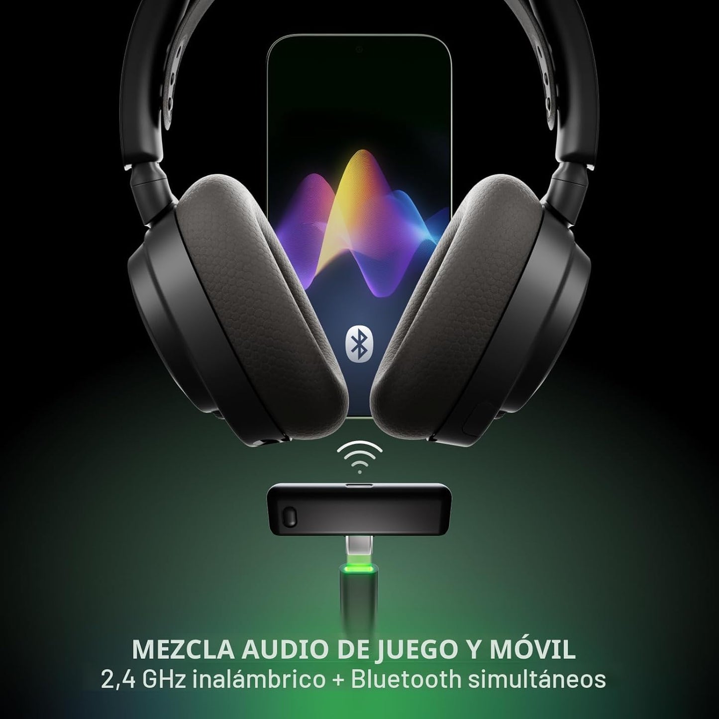 SteelSeries Artics Nova 7X Negro Inalambrico + Bluetooh Headset 7.1 (Xbox, PS5, PS4, PC, Switch and Mobile)