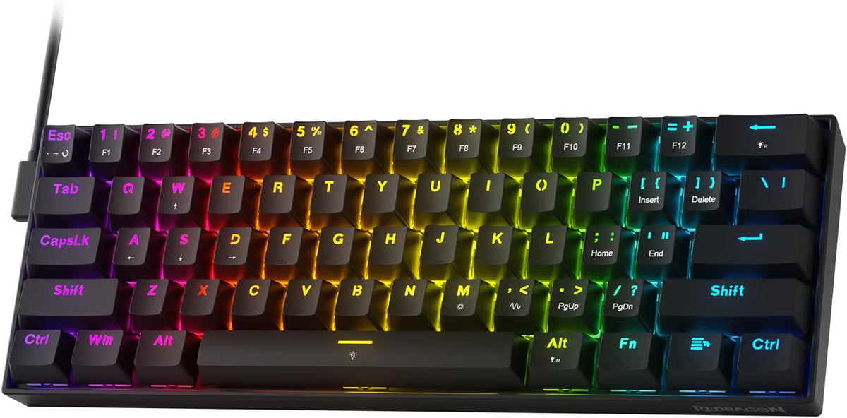 Redragon K617 HE RGB USB-Cable Teclado Mecanico 60%