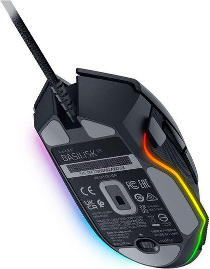 Razer Basilisk V3 Alambrico 26K DPI Negro RGB Gaming Mouse
