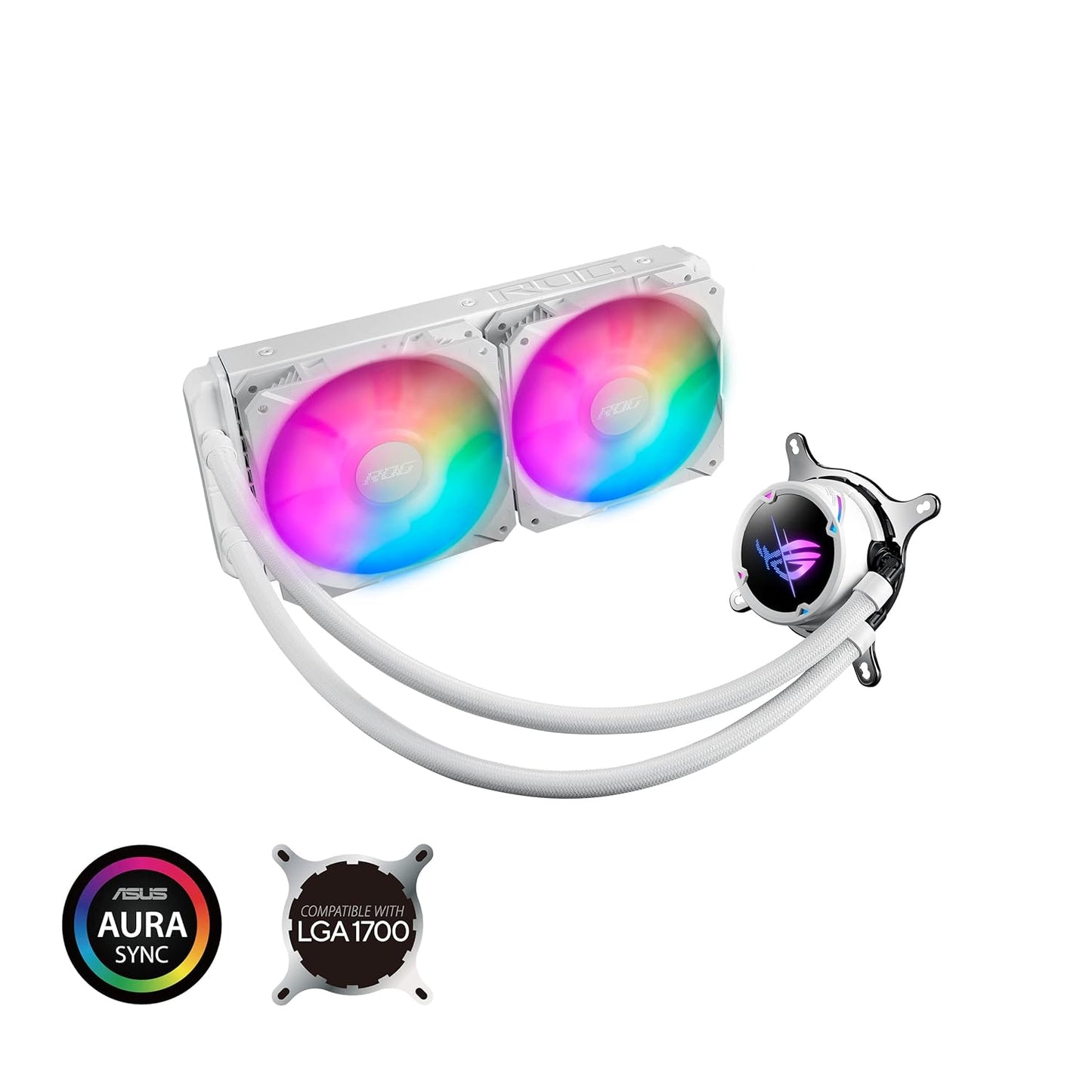 ASUS ROG Strix LC II 240 ARGB White Edition AIO Cooler AM4/AM5 - LGA 1700/1200