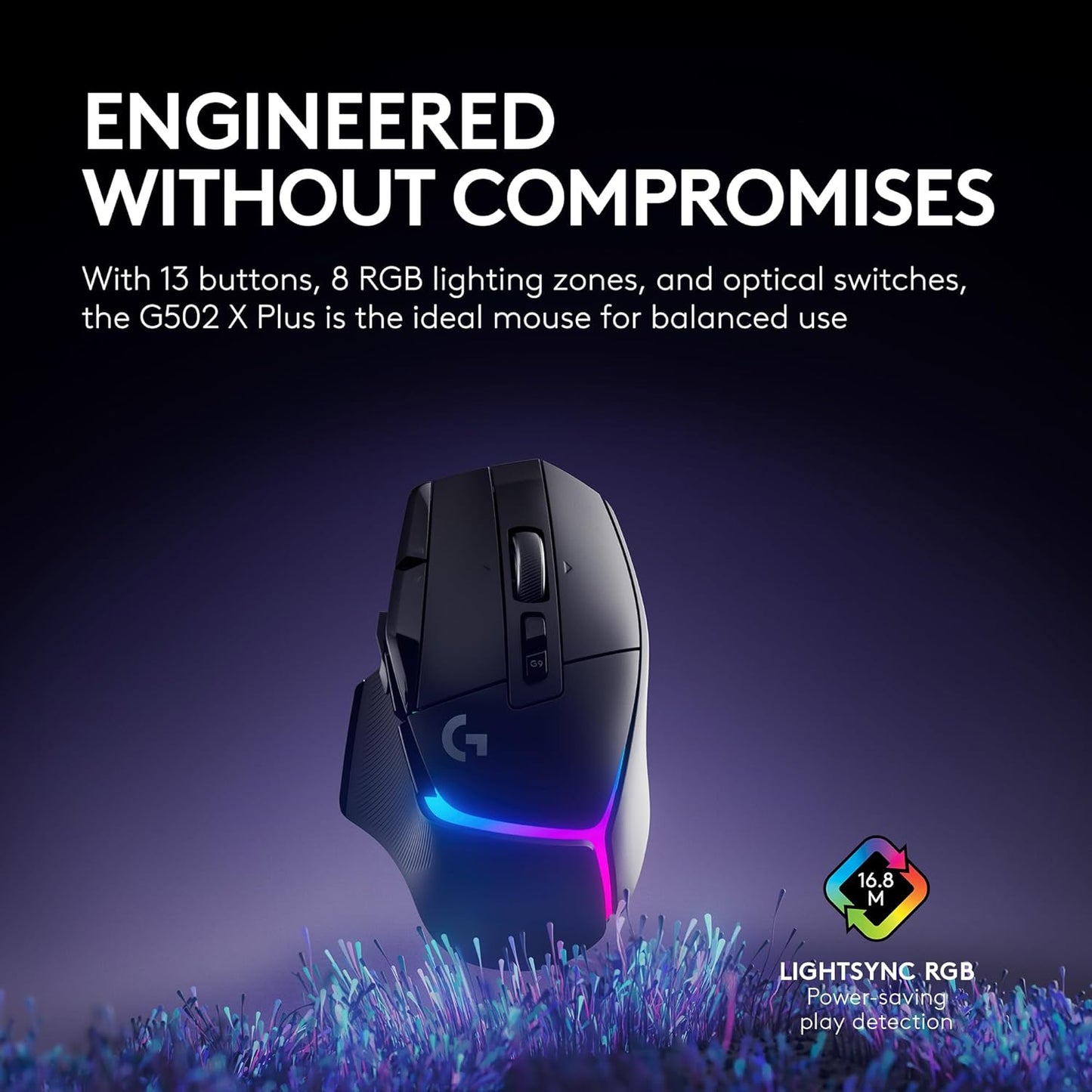 Logitech G502 X Plus Inalambrico Mouse 25K DPI RGB