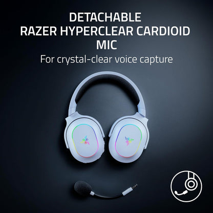 Razer Barracuda X Chroma Inalambrico + Bluetooth (PC, Playstation, Switch, Android, iOS) Blanco
