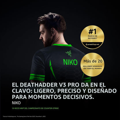 Razer DeathAdder V3 Pro Gaming Mouse 30K DPI Inalambrico