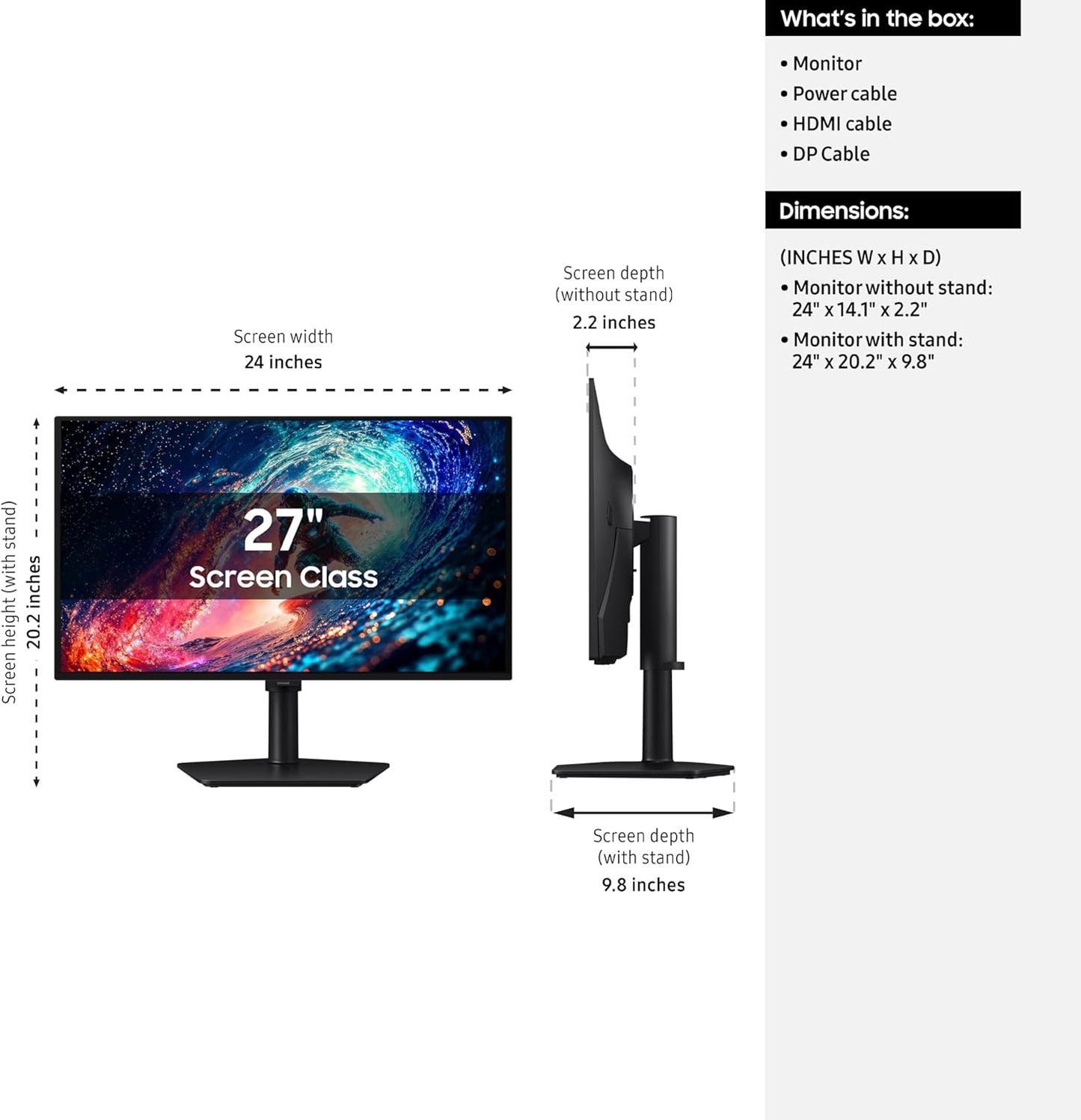 SAMSUNG Odyssey OLED G6 (G61SH) 27''QHD 2560 x 1440 240Hz HDR10 0.03ms