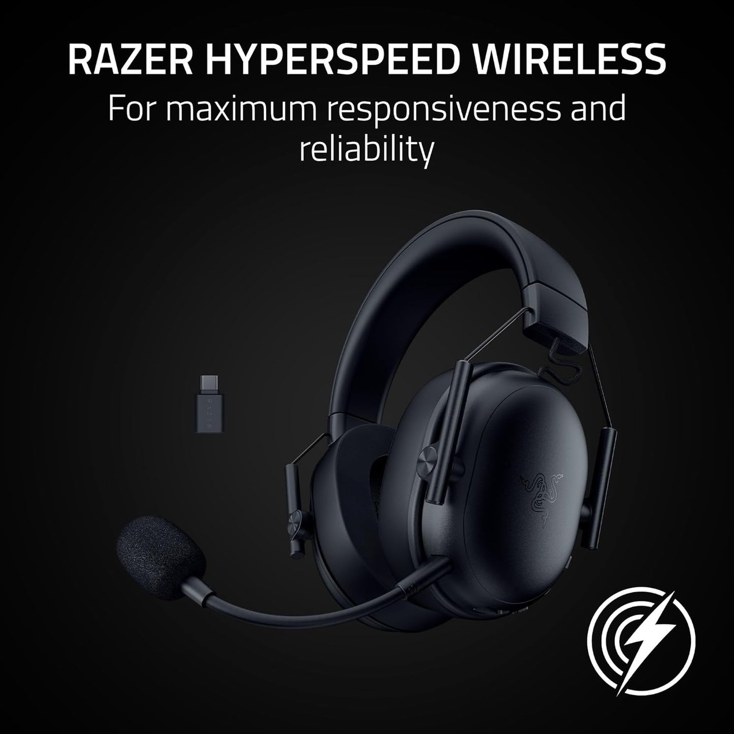 Razer Blackshark V3 Hyperspeed Inalambrico + Bluetooh (PC, Playstation, Switch, Android, iOS) Negro