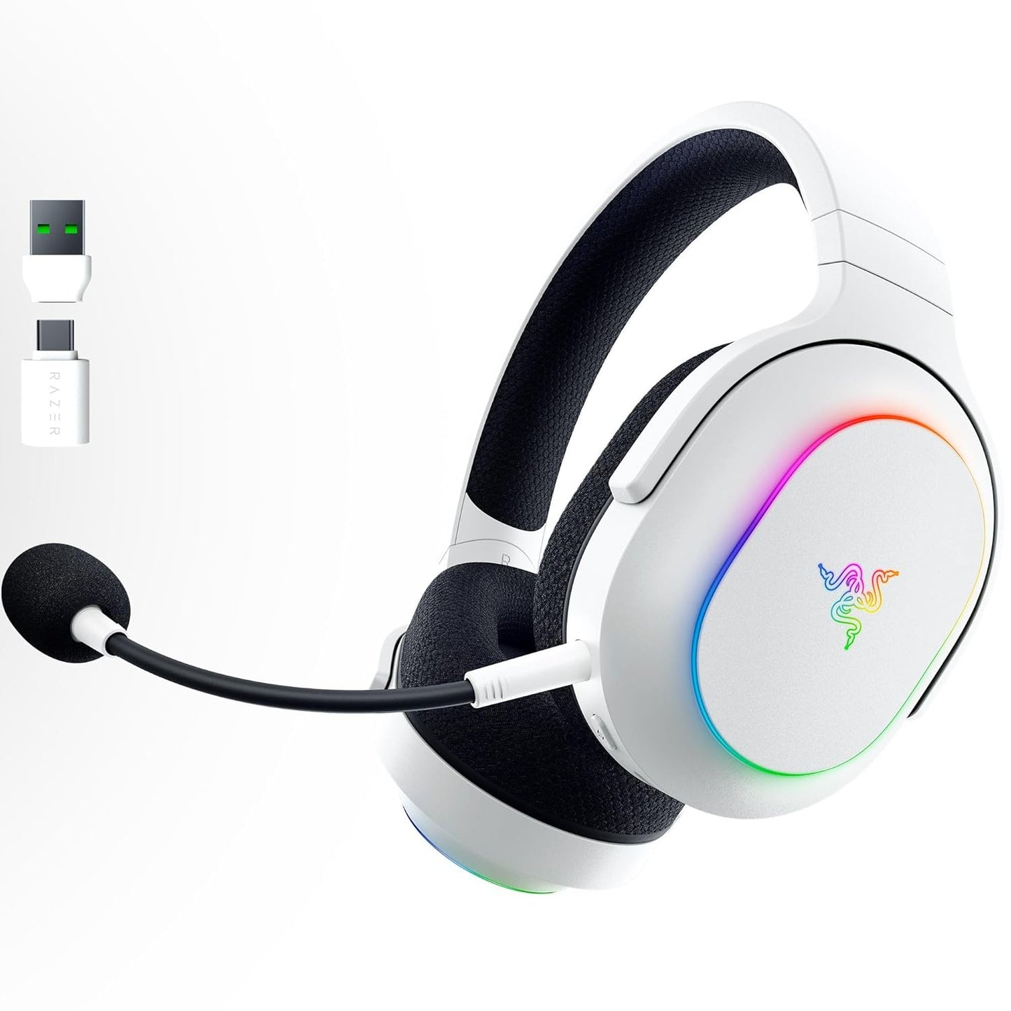 Razer Barracuda X Chroma Inalambrico + Bluetooth (PC, Playstation, Switch, Android, iOS) Blanco