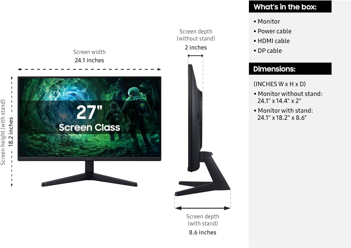 SAMSUNG Odyssey 27'' G5 G53F QHD 2560 x 1440 IPS 200Hz HDR10 1ms