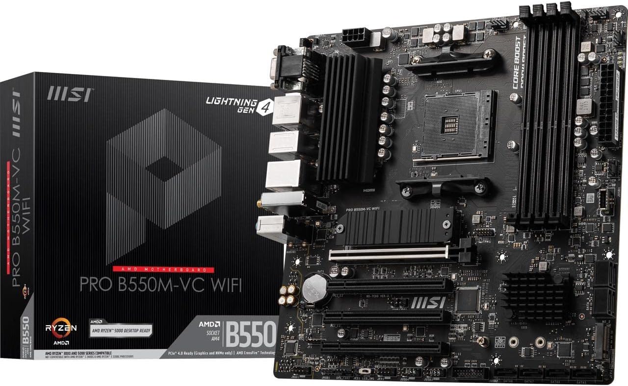 MSI PRO B550M-VC Wifi Pro Series AM4 DDR4