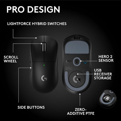 Logitech G PRO X SUPERLIGHT 2 SE Lightspeed Inalambrico Mouse 44K DPI 60g 8kHz
