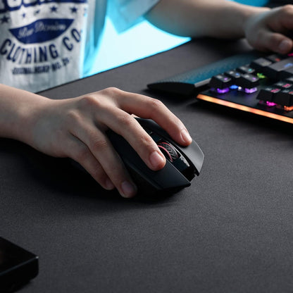 Redragon M656 Gainer Inalambrico 4000 DPI Negro Luces Roja