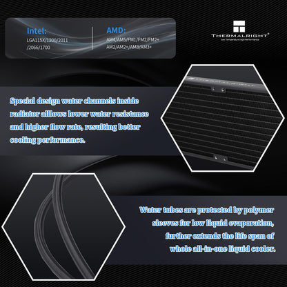 Thermalright Frozen Notte 360mm ARGB Negro AM4, AM5, LGA 1700/1200