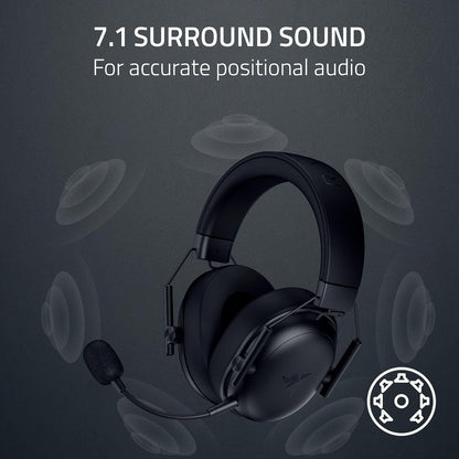 Razer Blackshark V3 Hyperspeed Inalambrico + Bluetooh (PC, Playstation, Switch, Android, iOS) Negro